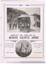 Chemin De Fer De La Bonne Sainte Anne Railroad 1889-1959 16 Pages - £11.36 GBP