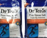2 Dr Teals Pure Epsom Salt Soaking Solution Pre &amp; Post Workout Fresh Sce... - $36.99
