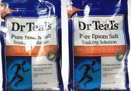 2 Dr Teals Pure Epsom Salt Soaking Solution Pre &amp; Post Workout Fresh Scented 3lb - £29.10 GBP
