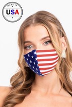 New Red White &amp; Blue Fashionable 3d Reusable Face Mask - £8.76 GBP