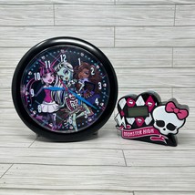 Monster High Alarm Radio Clock Wall Clock Round Set 2013 2014 Dragulara Frankie - £17.20 GBP