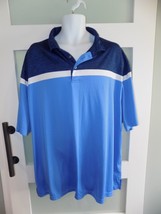 Ben Hogan Blue Heathered/White/Blue SS Polo Golf Shirt Size 3XL Men&#39;s EUC - £14.58 GBP