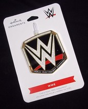 Hallmark WWE shield flat metal Christmas ornament on card 2022 - £7.43 GBP