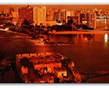 Night View Fort San Geronimo San Juan Puerto Rico UNP Chrome Postcard Z10 - $5.63