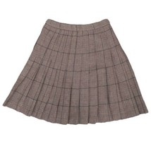 Evan Picone Wool Plaid Pleated Skirt 8 Academia Dropped Waist Accordion ... - $32.66