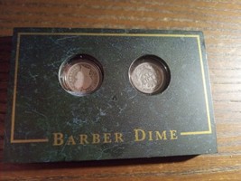 The Danbury Mint 1912-1916 Two-Piece Barber Dime Set - £36.94 GBP