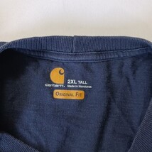 Carhartt K87-NVY Men's Tall Short Sleeve Pocket Workwear Blue Cotton T-Shirt 2XL image 3
