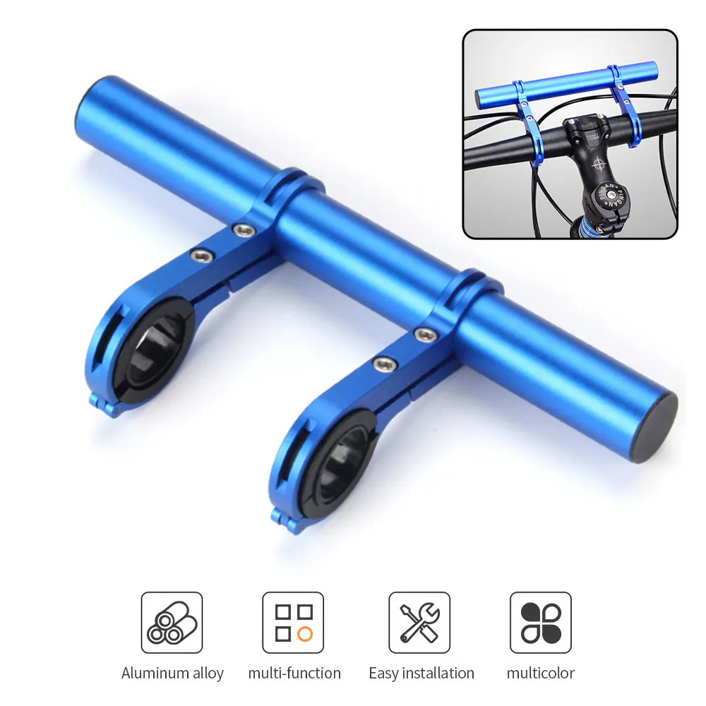 Sporting Bicycle Handlebar Extender Bracket Aluminum Alloy Carbon Tube Double Fr - £23.84 GBP