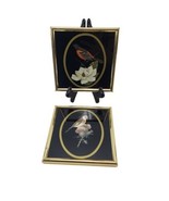 Vintage Set of 2 Handcrafted by Kafta Industries 3D Print Art Birds Gold... - £19.41 GBP