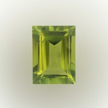 Natural Peridot Baguette Step Cut 8X6mm Parrot Green Color VVS Clarity Loose Gem - £63.42 GBP