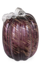 New! Large Mellow Mauve Glass Pumpkin Hand Blown - £44.60 GBP