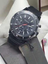 Bulova Men&#39;s Quartz Chronograph Black Silicone Band 43mm Watch 98A267 - $125.88