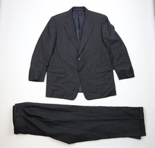 Hickey Freeman Mens 46R 2 Piece Wool Suit Jacket Blazer Charcoal Gray US... - £118.00 GBP