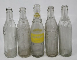 Lot of 5 Vintage Soda Pop Glass Bottles - Big Bill, Big Boy, NuGrape, 2 ... - £33.13 GBP