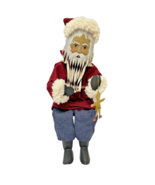 VTG 1987 Handmade Metal Santa Claus Christmas Decoration Artist Signed 16&quot; - £28.07 GBP