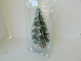 Lemax Snow Covered Pine Tree 6&quot; Wood Base Lot D - £7.04 GBP