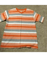 Boy&#39;s Faded Glory V-Neck Shirt--Size 18--Orange/White/Gray - £2.99 GBP