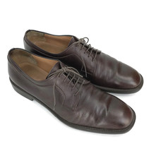 Salvatore Ferragamo Men&#39;s Brown Pebbled Leather Lace Up Oxfords Size 10.5 D  - £81.01 GBP