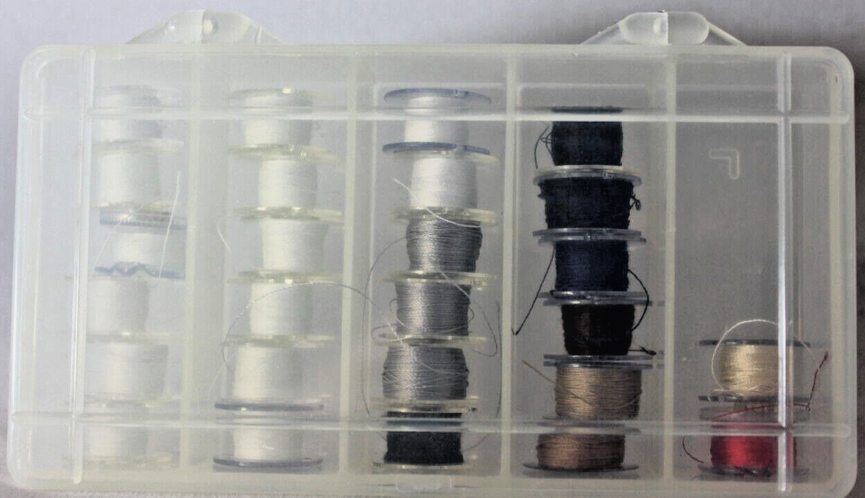 22 Bobbins Partially Threaded With Case - $18.99