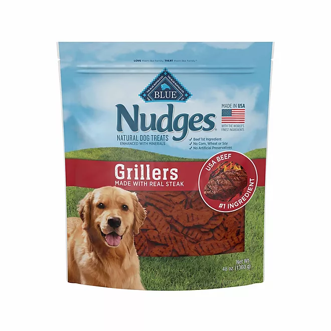 Blue Buffalo Nudges Grillers Natural Dog Treats, Steak Flavored (48 oz.) - $29.00