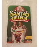 Glad Santa&#39;s Helper Extra Large Drawstring Gift Bag 32&quot; X 40&quot; Reindeer D... - £11.79 GBP