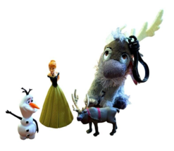 Frozen Lot NWT Ty Sven Backpack Clip PLUS Ana Olaf and Sven Figures Disney - £5.46 GBP