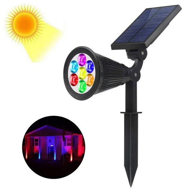 LED Outdoor Solar Light RGB Color Changing Lawn Floor Lamp IP65 Waterproof scape - £81.93 GBP