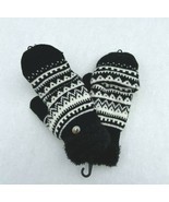 Women Girl Mitten Fingerless Insulated Knit w/ Fuzzy lining Thick Winter... - £8.27 GBP