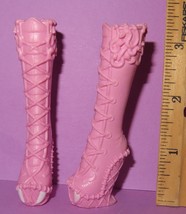 Monster High Viperine Gorgon Doll Replacement Boots Shoes Pink 2013 Frights - £10.99 GBP