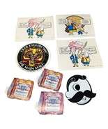 Vintage Beer Decal Lot 1976 Piels Carling Budweiser Stickers 70s Weinhar... - $19.39