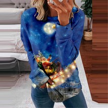 New Christmas Hoodies Sweatshirts For Women Casual Christmas Print Long Sleeve H - £44.94 GBP