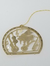 Christmas Ornament Branson Missouri Musical Laser Cut Brass Metal Vintage  - £12.11 GBP