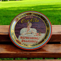 Vintage Drink Coca-cola Tray Metal Refreshing Delicious 12&quot; 75th Anniver... - $9.99