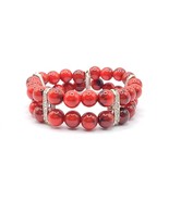 Handmade Bracelet-Red Bracelet-Stretchy Bracelet-Classy Red Bracelet - £9.41 GBP