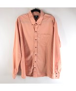 Cutter &amp; Buck Mens Shirt Button Down Pocket Cotton Orange XL - £7.65 GBP