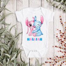STITCH AND ANGEL Personalised Baby Vest - Disney Stitch BabyGrow - Sleep... - $10.84