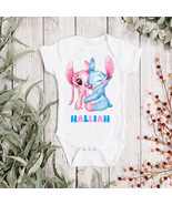 STITCH AND ANGEL Personalised Baby Vest - Disney Stitch BabyGrow - Sleep... - $10.84