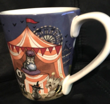 Pier 1  coffee cup dogs &amp; cats in costumes Halloween Ironstone - £10.24 GBP