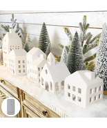 Christmas Decorations - Christmas Village Sets of 5 Lighted Ceramic Hous... - $2,118.93 MXN