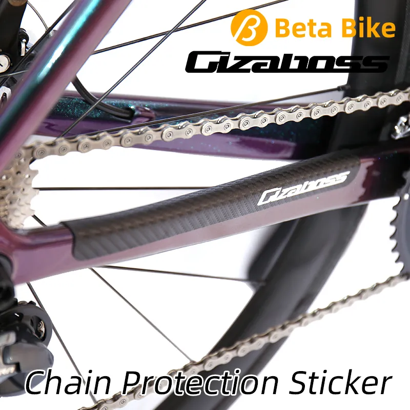 GIZABOSS   Pattern Black Bicycle Chain Protector Sticker Cycling Fe MTB Bike Bic - £81.44 GBP