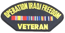 Operation Iraqi Freedom Veteran with GWOT Ribbon Patch - Multi-Colored - Veteran - £10.34 GBP