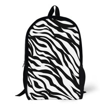 Mondxflaur Black White Backpacks for School Kids Adults Lightweight Bag 16.9in - £19.17 GBP