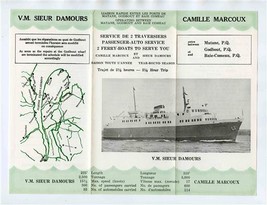 V M Sieur Damours &amp; Camille Marcoux Brochure 1975 Matane Godbout Bale Co... - £17.12 GBP