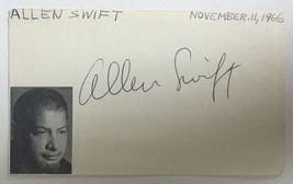 Allen Swift (d. 2010) Signed Autographed Vintage 3x5 Index Card - $19.99
