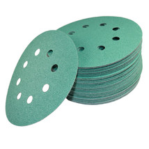 50 5&quot; 8-Hole 80-Grit Dustless Hook &amp; Loop Sanding Discs for Porter-Cable... - $41.99