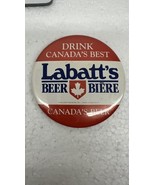1986 Drink Canada&#39;s Best LABATT&#39;S BEER BIERE large 3&quot; pinback button - $199.18 MXN
