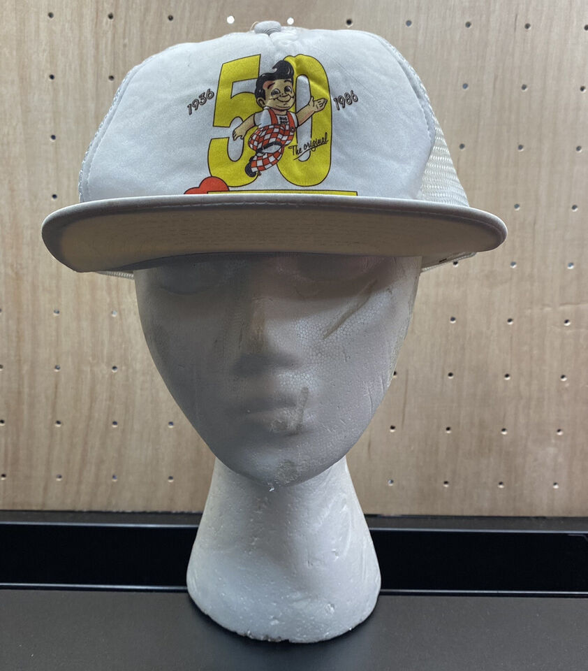 Big Boy Forever 50th Anniversary Vintage SnapBack Trucker Mesh Rope Bill... - $25.54