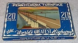 Pennsylvania Turnpike 20 Boxed Color Linen Souvenir Views Tichnor Bros Boston - £7.95 GBP