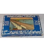 Pennsylvania Turnpike 20 Boxed Color Linen Souvenir Views Tichnor Bros B... - $9.95
