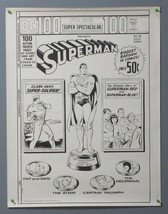 1973 DC Comics 26x20 inch Superman 100 page Super Spectacular 18 poster: 1970&#39;s - £19.51 GBP